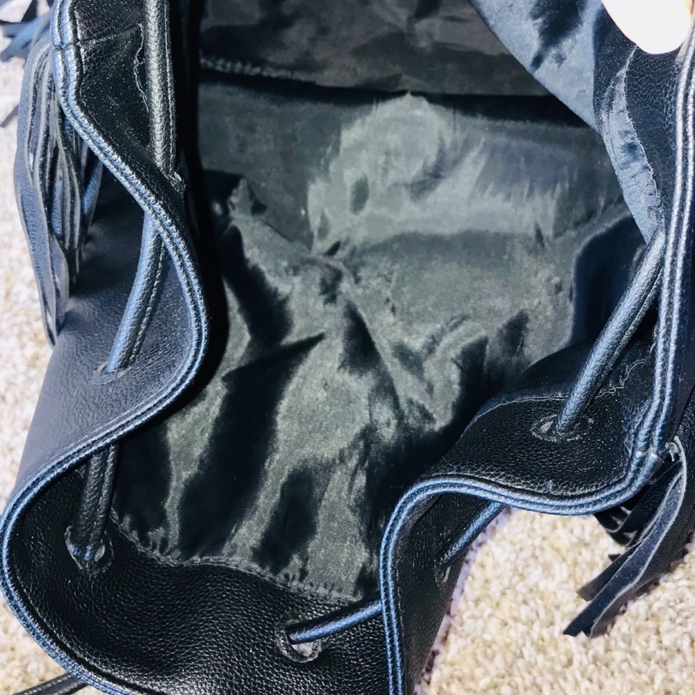Victoria’s  Secret Black Fringe Backpack - Picture 3 of 8